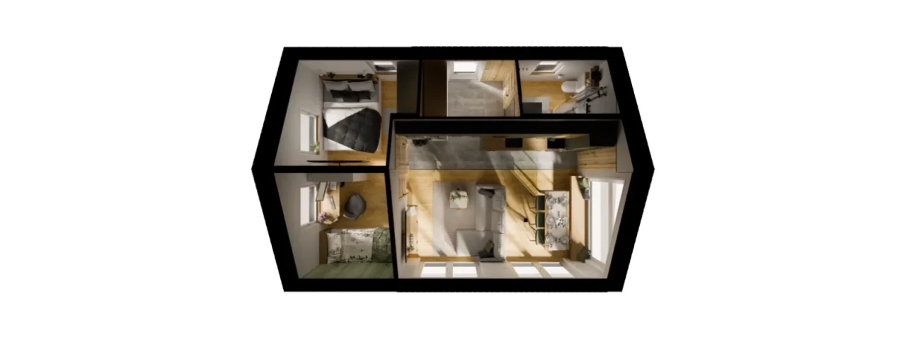Originalaufnahme zum Beitrag: Modulares Tiny House - Der Schlüssel zu finanzieller Freiheit, Nachhaltigkeit und Autonomie